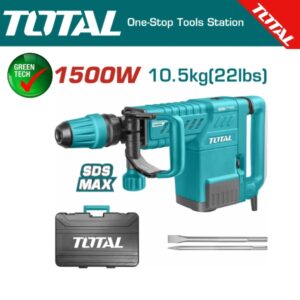 TOTAL 1500W Demolition Breaker – Heavy-Duty Power Tool, 6-25J Impact Force