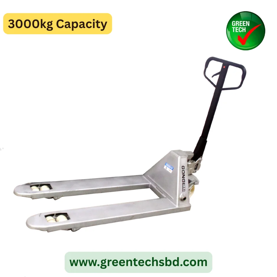 Stainless Steel Hand Pallet Truck – 3000kg Capacity - Image 2