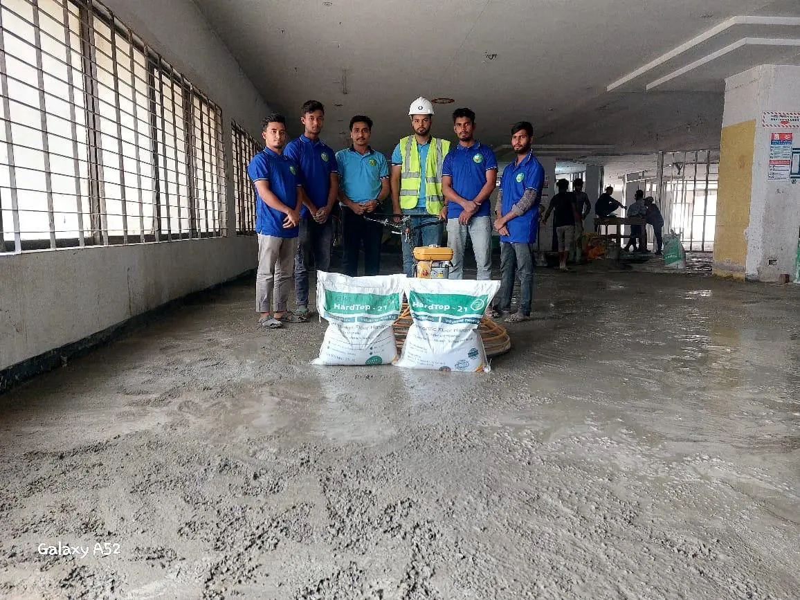 floor hardener in a Dhaka warehouse